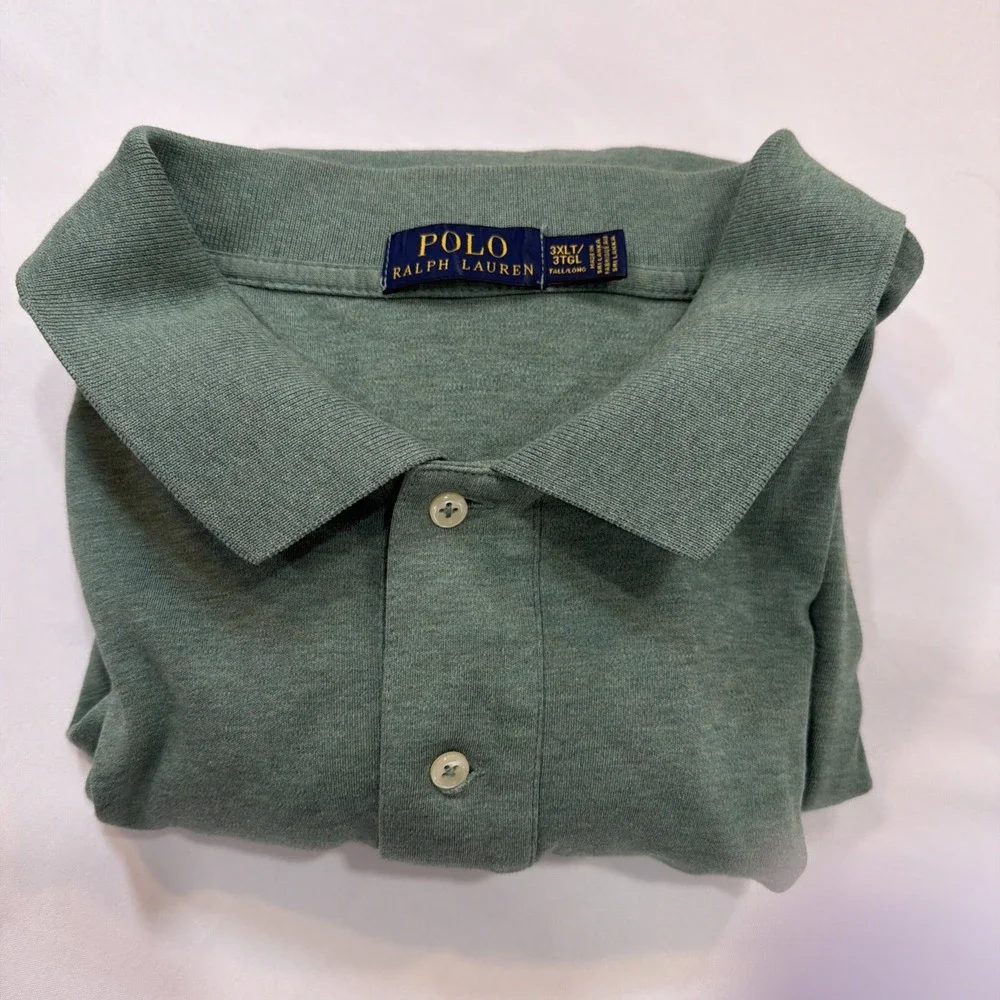 Polo Ralph Lauren Men's Long Sleeve Collared Shirt‎ Mint 3xlt 509